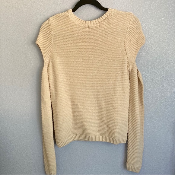 ASOS Cold Shoulder Open Sleeve Ribbed Sweater - Picture 6 of 6